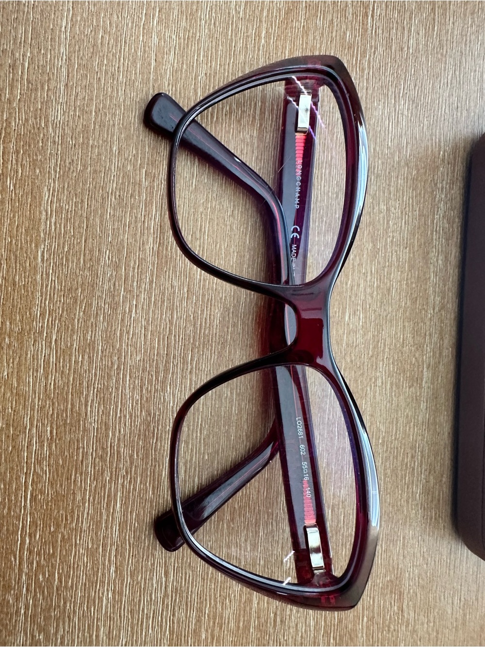 Burgundy Red LONGCHAMP Eyeglass Frames
